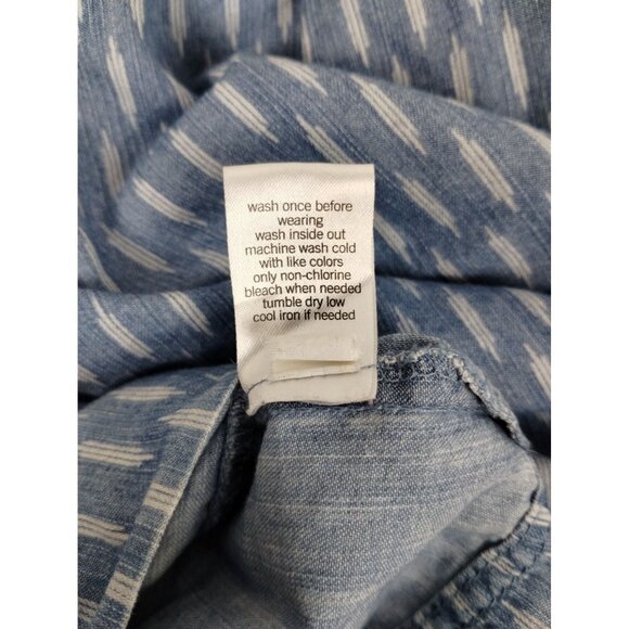 Sonoma Womens 16 Denim Blue Patterned Mini Utility Skirt With Pockets - Picture 3 of 7